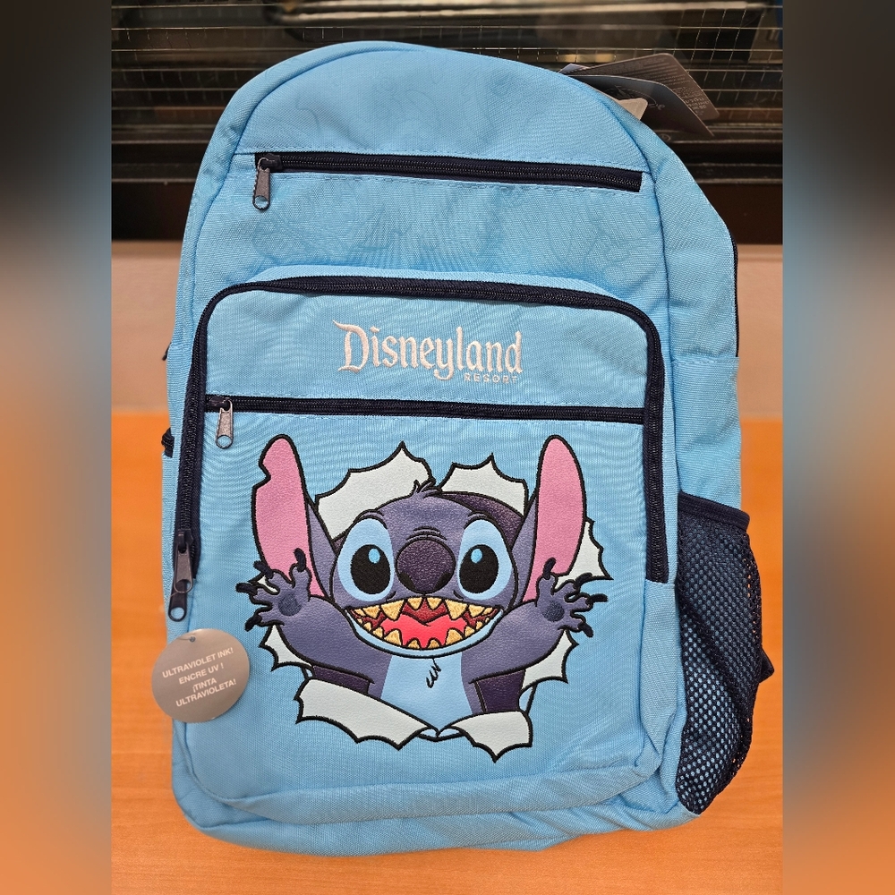 Disneyland Blue Stitch Kids Backpack - Picture 1 of 4